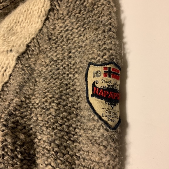 Napapijri Geographics Wool and Alpaca Hooded Cardigan - Women’s Size Small - Picture 7 of 7